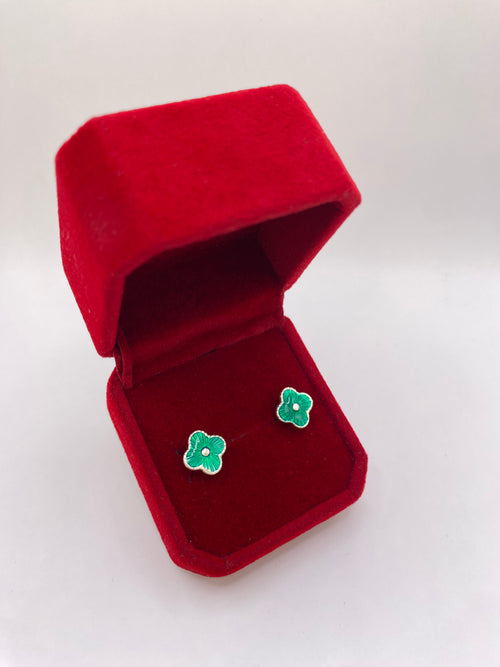 Aros de Plata Italiana Ley 925 ESTILO TREBOL – Calidad Garantizada