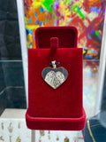 Fotograbado Personalizado Plata Ley 980 – Placa Coraón 2.5cm