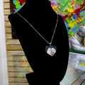 Conjunto Fotograbado Corazón en Plata Ley 950 – 2,5 cm + Cadena de 50 cm